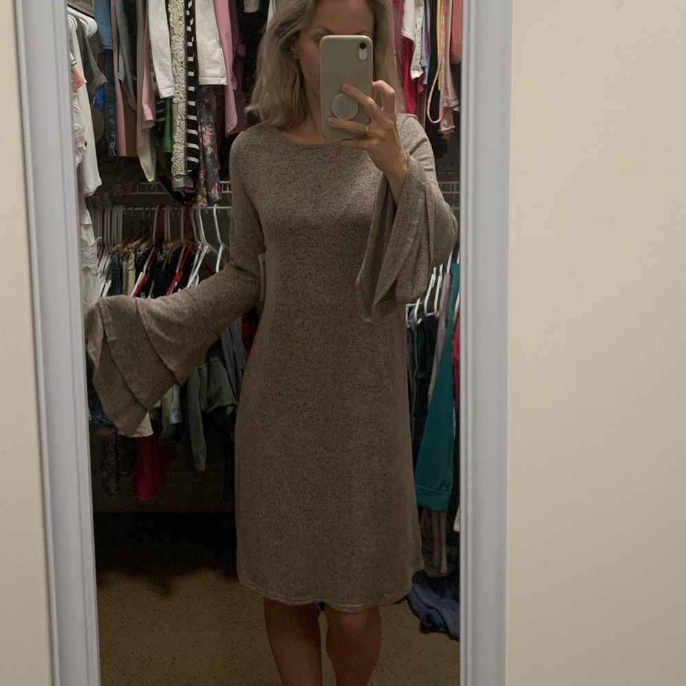 Bell Sleeve Soft Dress
